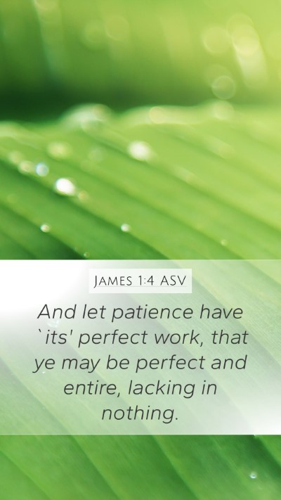 James 1:4 ASV Bible Verse Image