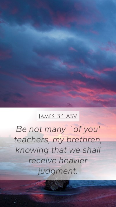 James 3:1 ASV Bible Verse Image