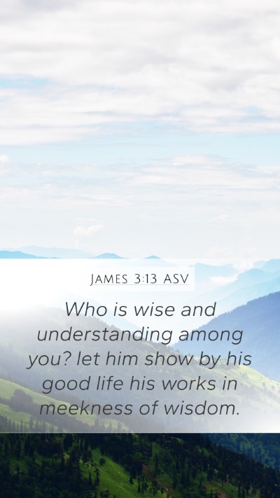 James 3:13 ASV Bible Verse Image