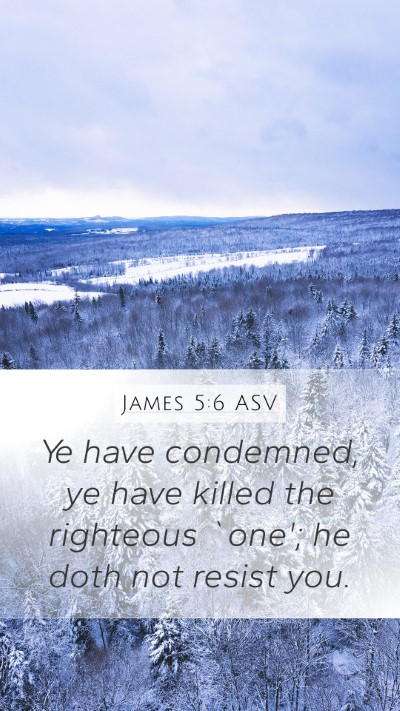 James 5:6 ASV Bible Verse Image