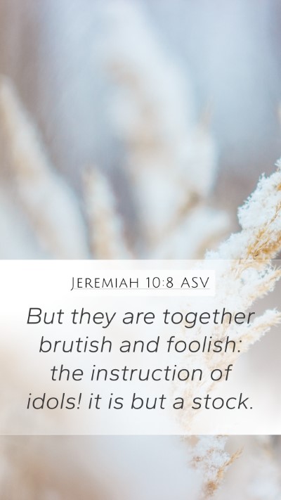 Jeremiah 10:8 ASV Bible Verse Image