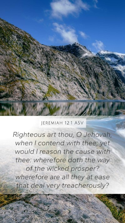 Jeremiah 12:1 ASV Bible Verse Image