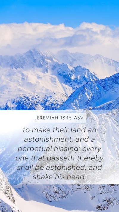 Jeremiah 18:16 ASV Bible Verse Image