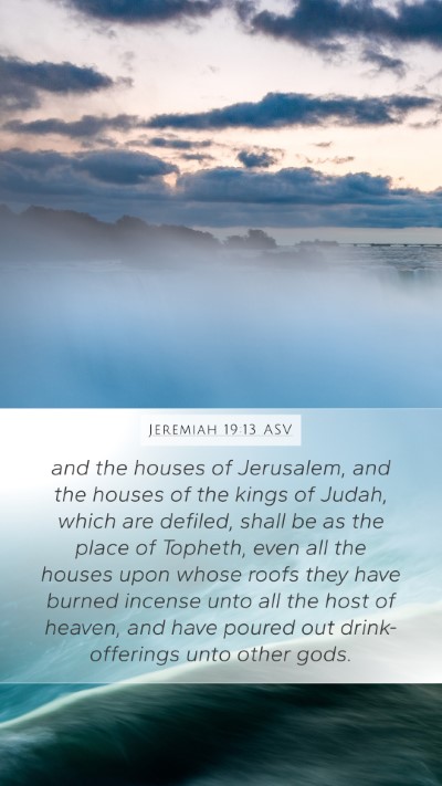Jeremiah 19:13 ASV Bible Verse Image