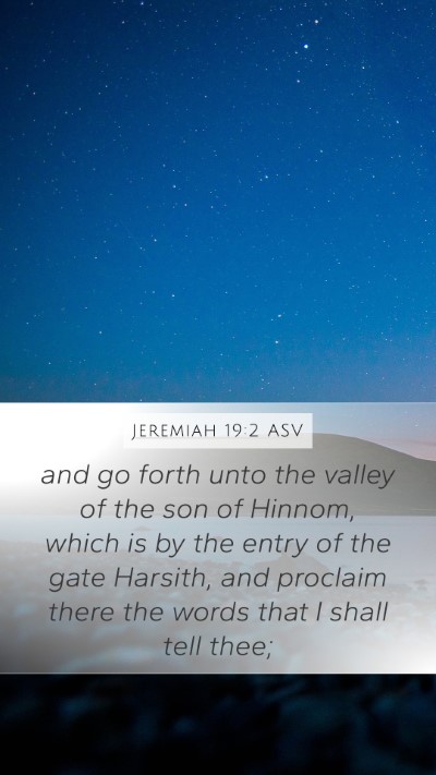 Jeremiah 19:2 ASV Bible Verse Image
