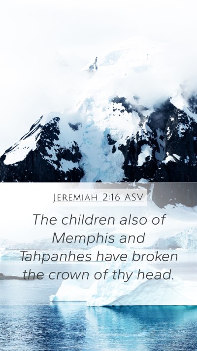 Jeremiah 2:16 ASV Bible Verse Image