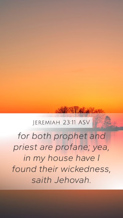 Jeremiah 23:11 ASV Bible Verse Image