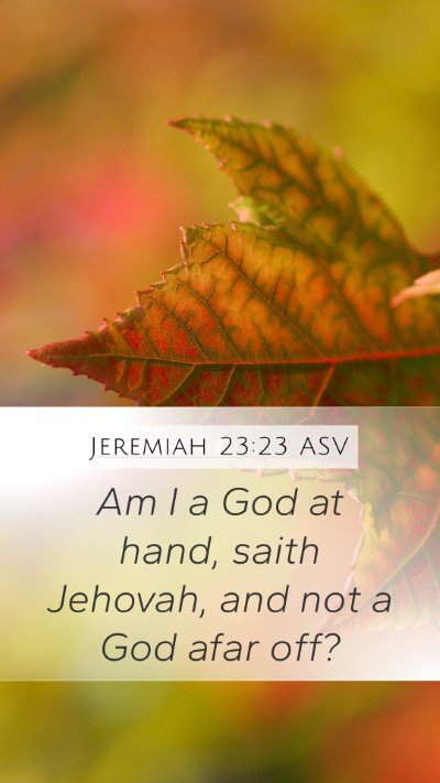 Jeremiah 23:23 ASV Bible Verse Image