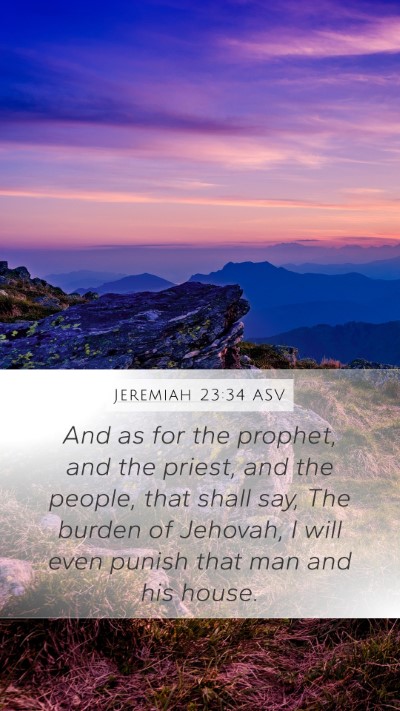 Jeremiah 23:34 ASV Bible Verse Image