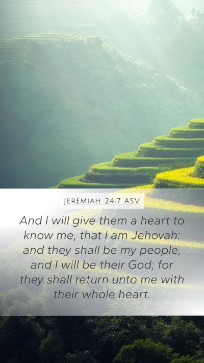 Jeremiah 24:7 ASV Bible Verse Image
