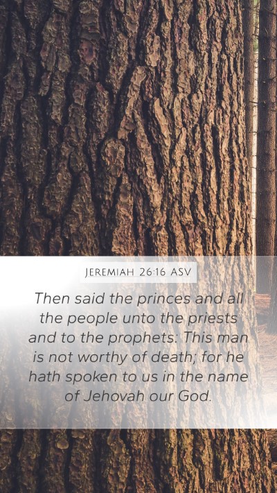 Jeremiah 26:16 ASV Bible Verse Image
