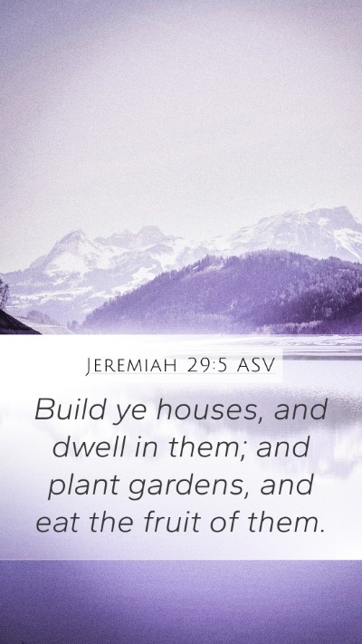 Jeremiah 29:5 ASV Bible Verse Image