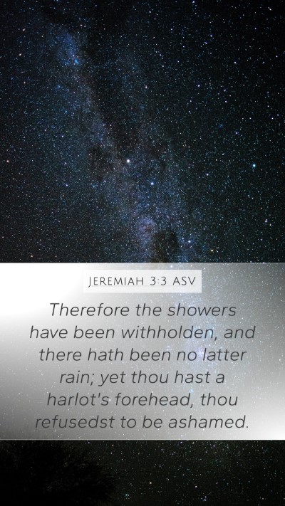 Jeremiah 3:3 ASV Bible Verse Image