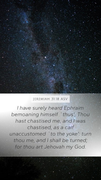 Jeremiah 31:18 ASV Bible Verse Image