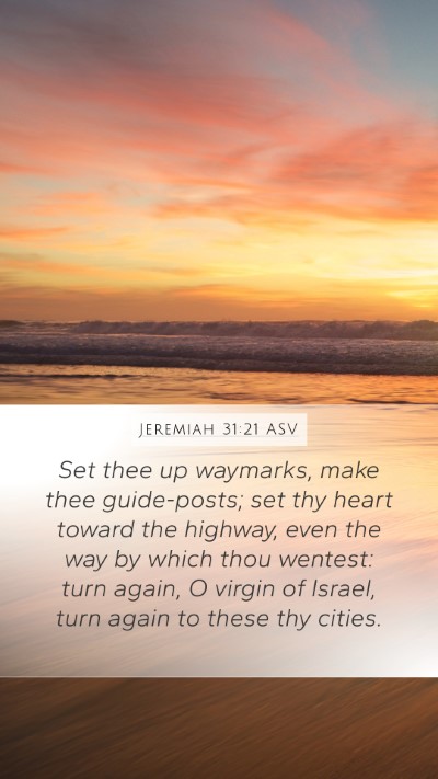 Jeremiah 31:21 ASV Bible Verse Image