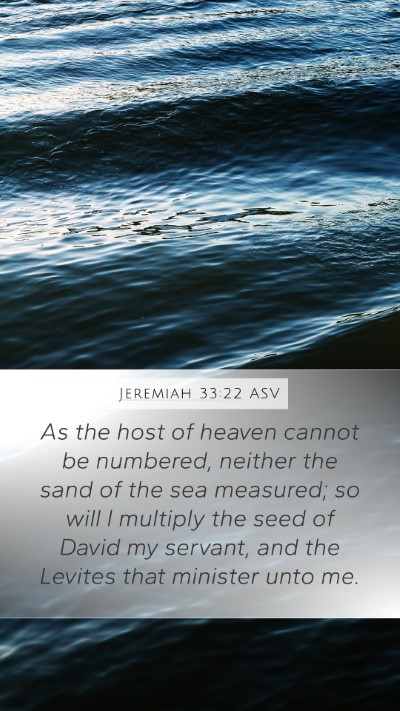 Jeremiah 33:22 ASV Bible Verse Image