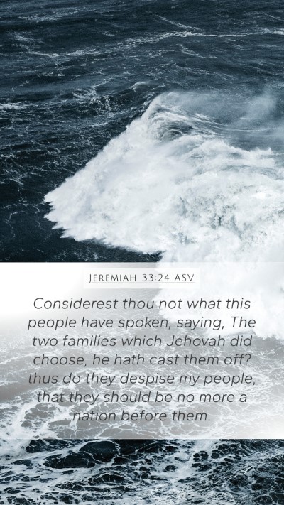 Jeremiah 33:24 ASV Bible Verse Image