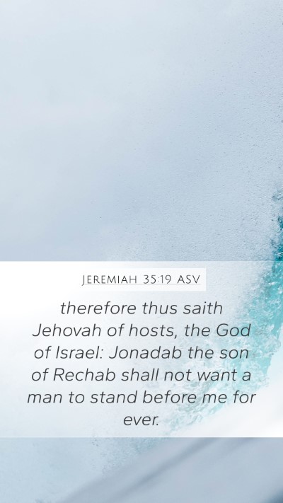 Jeremiah 35:19 ASV Bible Verse Image