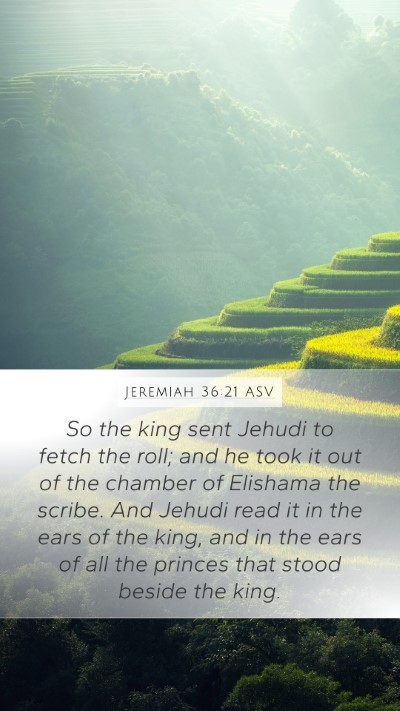 Jeremiah 36:21 ASV Bible Verse Image