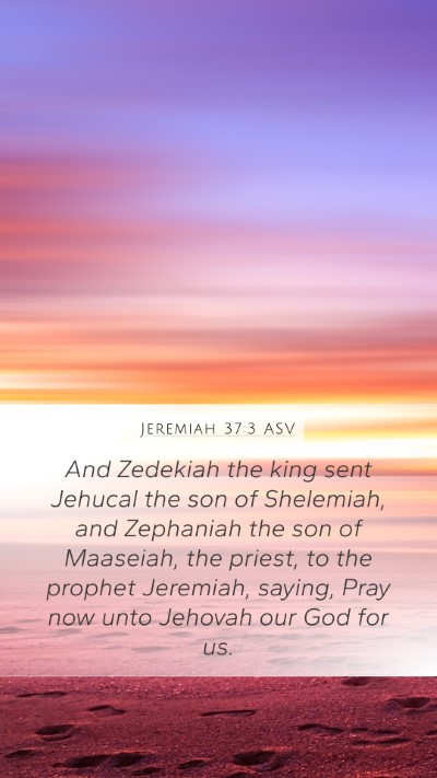 Jeremiah 37:3 ASV Bible Verse Image