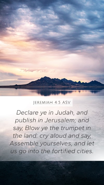 Jeremiah 4:5 ASV Bible Verse Image