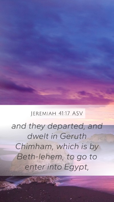 Jeremiah 41:17 ASV Bible Verse Image