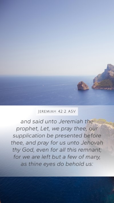 Jeremiah 42:2 ASV Bible Verse Image