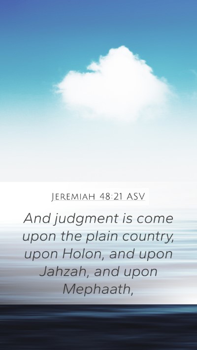 Jeremiah 48:21 ASV Bible Verse Image