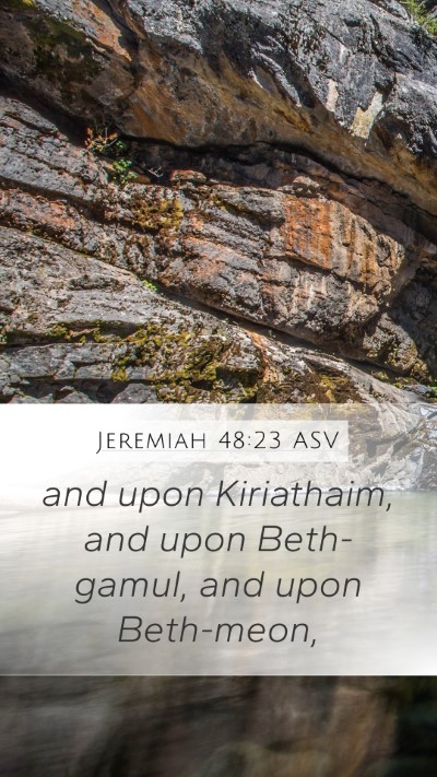 Jeremiah 48:23 ASV Bible Verse Image