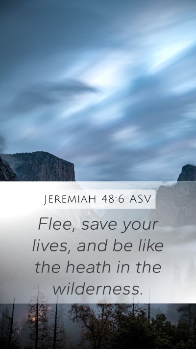 Jeremiah 48:6 ASV Bible Verse Image