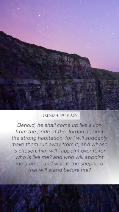 Jeremiah 49:19 ASV Bible Verse Image