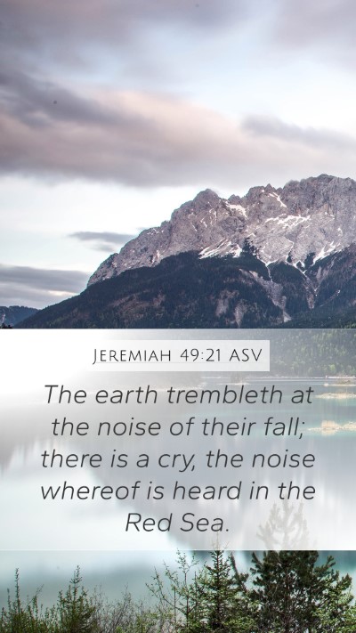 Jeremiah 49:21 ASV Bible Verse Image