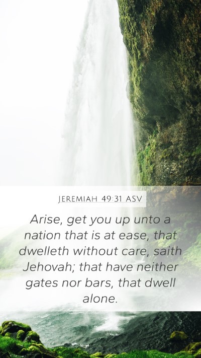 Jeremiah 49:31 ASV Bible Verse Image