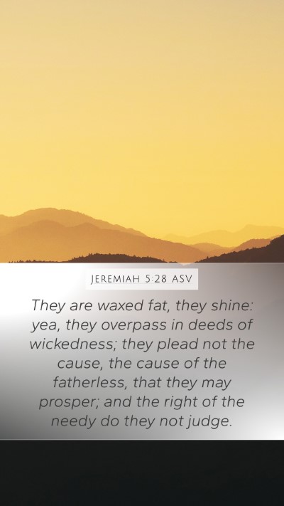 Jeremiah 5:28 ASV Bible Verse Image
