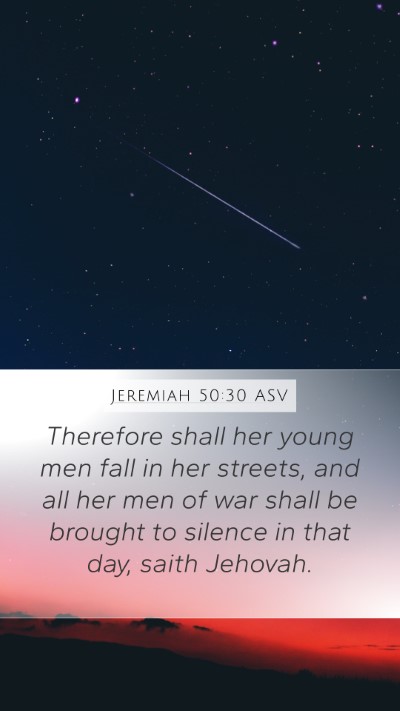 Jeremiah 50:30 ASV Bible Verse Image