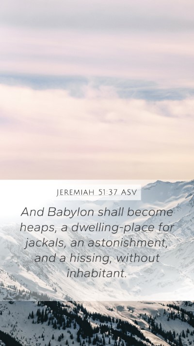 Jeremiah 51:37 ASV Bible Verse Image