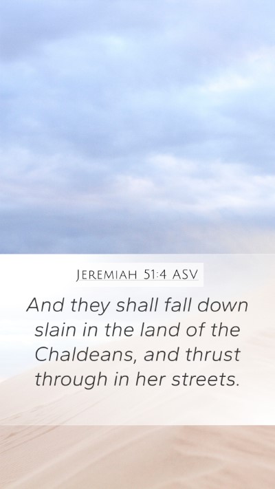 Jeremiah 51:4 ASV Bible Verse Image
