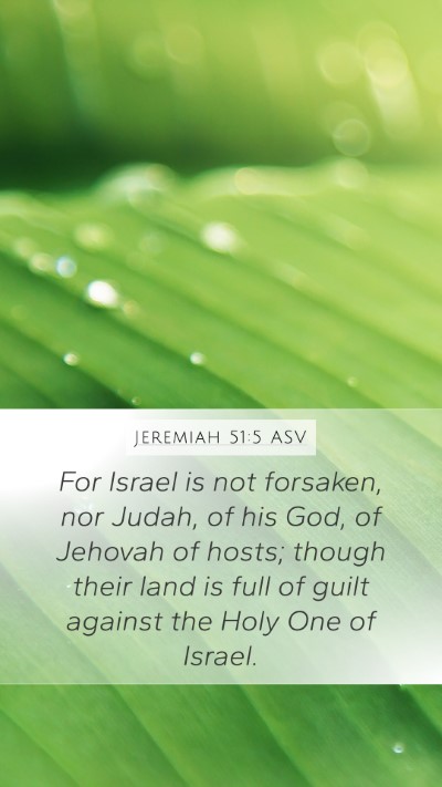 Jeremiah 51:5 ASV Bible Verse Image