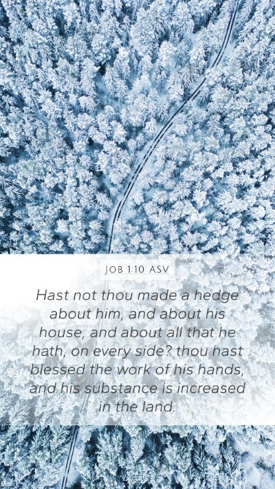Job 1:10 ASV Bible Verse Image