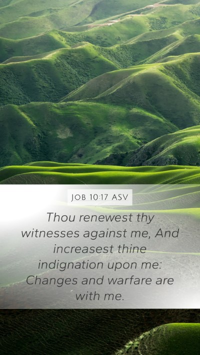 Job 10:17 ASV Bible Verse Image