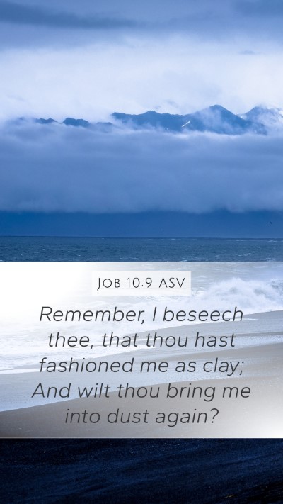 Job 10:9 ASV Bible Verse Image