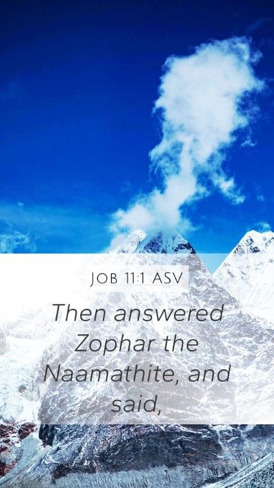 Job 11:1 ASV Mobile Phone Wallpaper - Then answered Zophar the Naamathite, and - Mobile Bible Verse Wallpaper