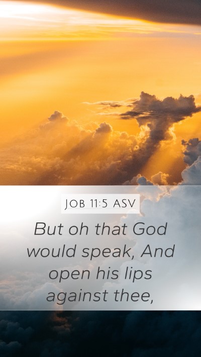 Job 11:5 ASV Bible Verse Image