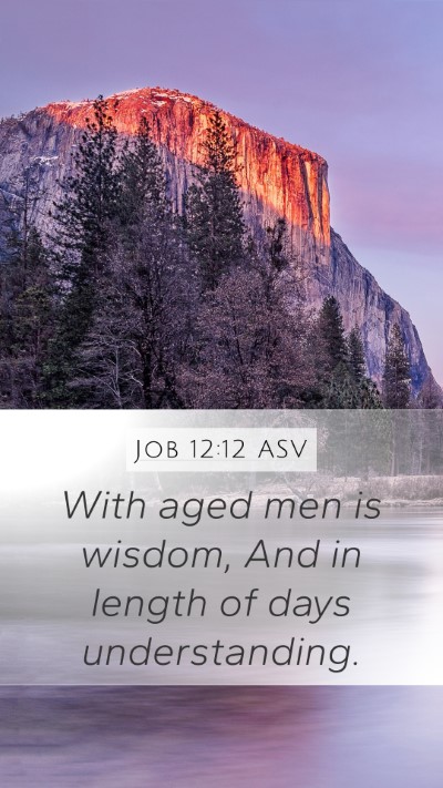 Job 12:12 ASV Bible Verse Image