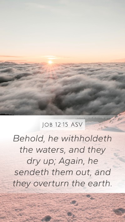 Job 12:15 ASV Bible Verse Image