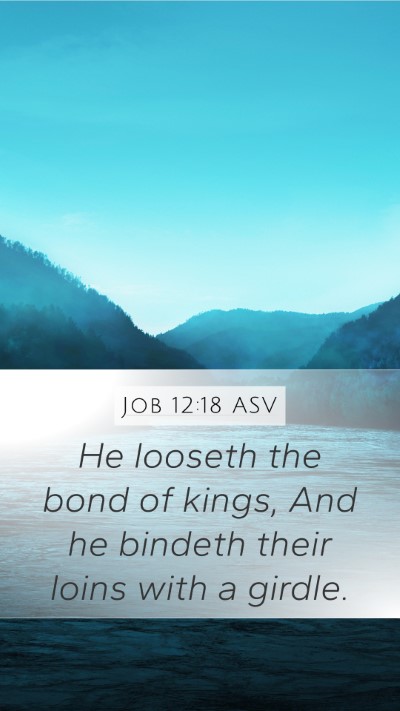Job 12:18 ASV Bible Verse Image