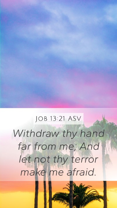 Job 13:21 ASV Bible Verse Image