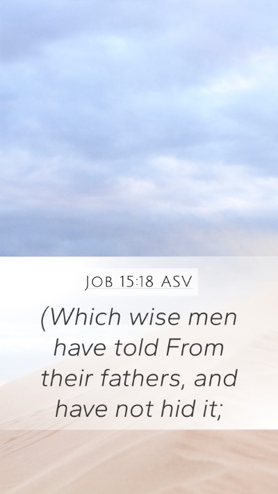 Job 15:18 ASV Bible Verse Image