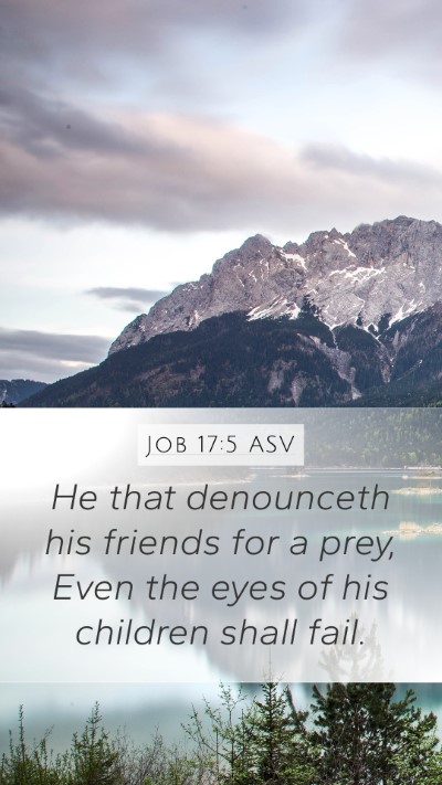 Job 17:5 ASV Bible Verse Image
