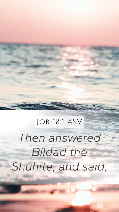 Job 18:1 ASV Mobile Phone Wallpaper - Then answered Bildad the Shuhite, and - Mobile Bible Verse Wallpaper